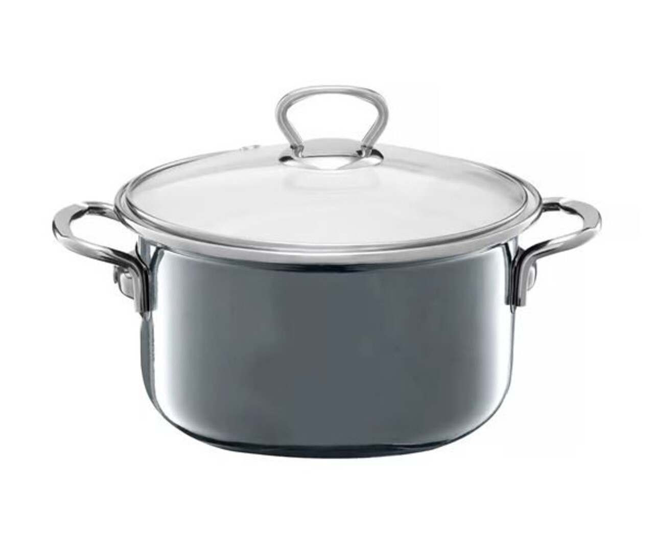 Oala emailata cu capac Optimum, Emalia Olkusz, 4.8 L, otel carbon, gri Oala emailata cu capac Optimum, Emalia Olkusz, 4.8 L, otel carbon, gri