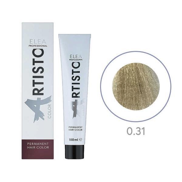 Vopsea demipermanenta fara amoniac pentru par Elea Professional Artisto Color TONER, 0.31 Auriu gri, 100 ml Vopsea demipermanenta fara amoniac pentru par Elea Professional Artisto Color TONER, 0.31 Auriu gri, 100 ml