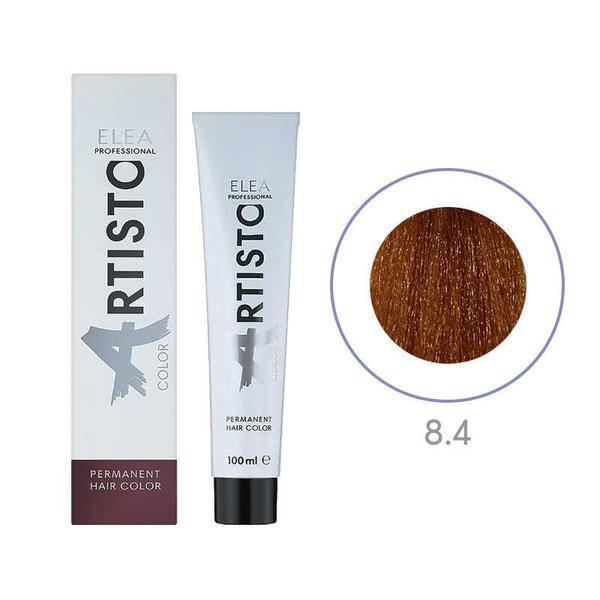 Vopsea permanenta pentru par Elea Professional Artisto Color, 8/4 Castaniu deschis cupru, 100 ml Vopsea permanenta pentru par Elea Professional Artisto Color, 8/4 Castaniu deschis cupru, 100 ml