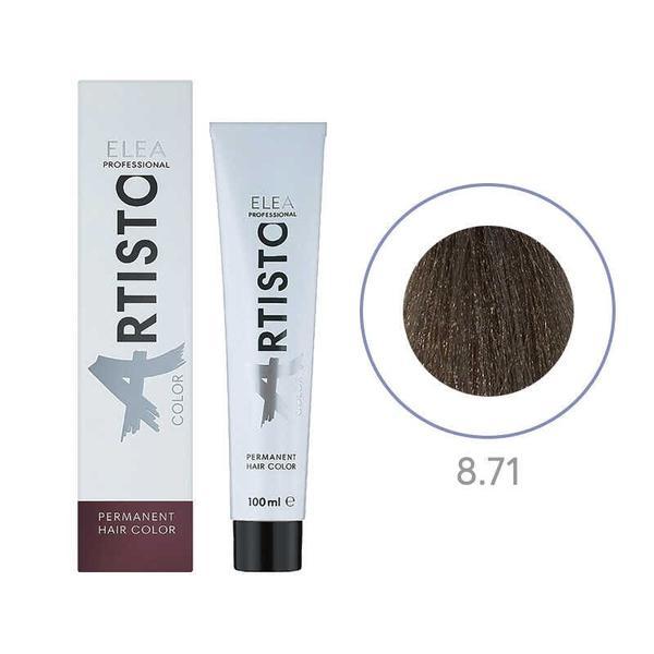 Vopsea permanenta pentru par Elea Professional Artisto Color, 8/71 Castaniu deschis maro gri, 100 ml Vopsea permanenta pentru par Elea Professional Artisto Color, 8/71 Castaniu deschis maro gri, 100 ml