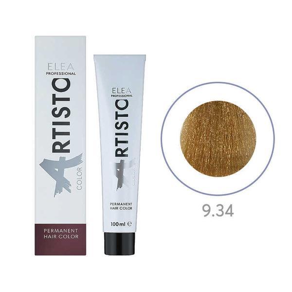 Vopsea permanenta pentru par Elea Professional Artisto Color, 9/34 Blond auriu cupru, 100 ml Vopsea permanenta pentru par Elea Professional Artisto Color, 9/34 Blond auriu cupru, 100 ml