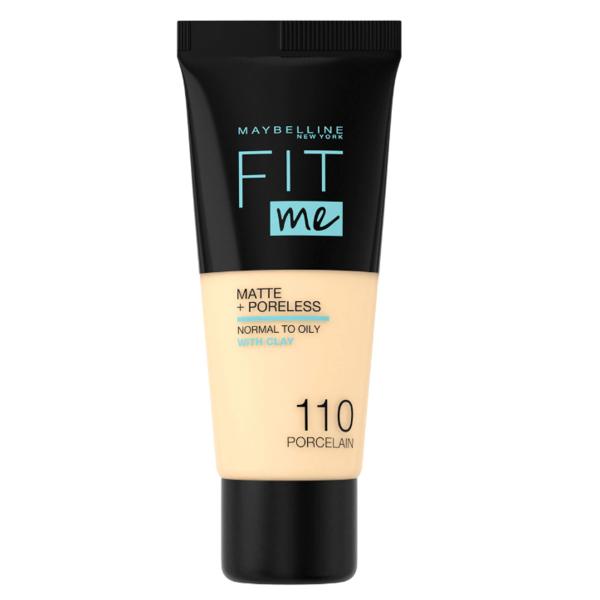 Fond de Ten - Maybelline Fit Me! Matte + Poreless Normal to Oily Skin, nuanta 110 Porcelain, 30 ml Fond de Ten - Maybelline Fit Me! Matte + Poreless Normal to Oily Skin, nuanta 110 Porcelain, 30 ml