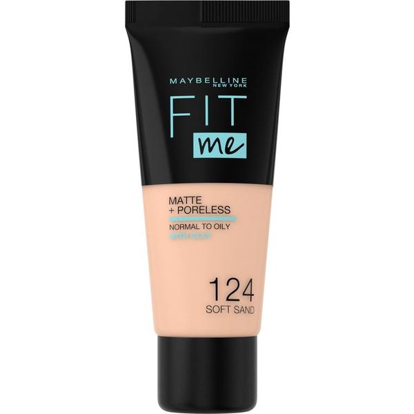 Fond de Ten - Maybelline Fit Me! Matte + Poreless Normal to Oily Skin, nuanta 124 Soft Sand, 30 ml Fond de Ten - Maybelline Fit Me! Matte + Poreless Normal to Oily Skin, nuanta 124 Soft Sand, 30 ml