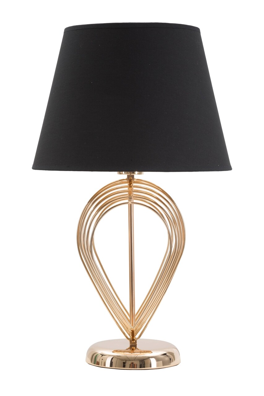 Lampa de masa Maxt, Mauro Ferretti, 32.5x53.5 cm, fier, auriu/negru Lampa de masa Maxt, Mauro Ferretti, 32.5x53.5 cm, fier, auriu/negru