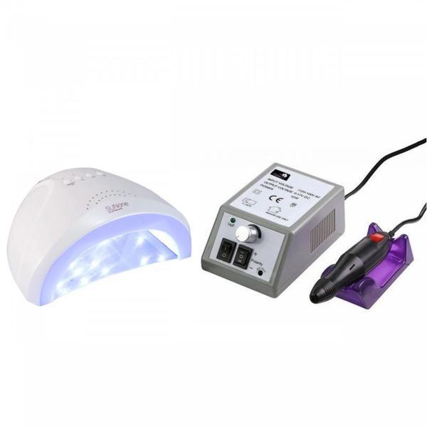 Set unghii false, Lampa LED, Model Sun One, 48 W si Freza electrica profesionala, 20.000 rpm Set unghii false, Lampa LED, Model Sun One, 48 W si Freza electrica profesionala, 20.000 rpm