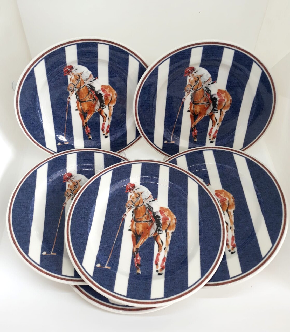 Set 6 farfurii pentru desert PRS 347, Helen Porselen, 20x20x2 cm, portelan, multicolor Set 6 farfurii pentru desert PRS 347, Helen Porselen, 20x20x2 cm, portelan, multicolor