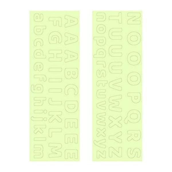 Set stickere fosforescente decorative, Alfabetul, Litere mari si mici, 1set Set stickere fosforescente decorative, Alfabetul, Litere mari si mici, 1set