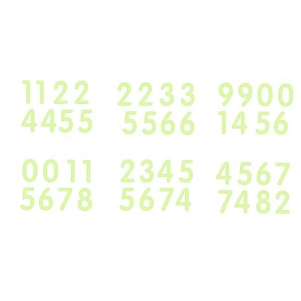 Set stickere fosforescente decorative, Cifre, 1 set format din 6 coli 20x13 cm Set stickere fosforescente decorative, Cifre, 1 set format din 6 coli 20x13 cm