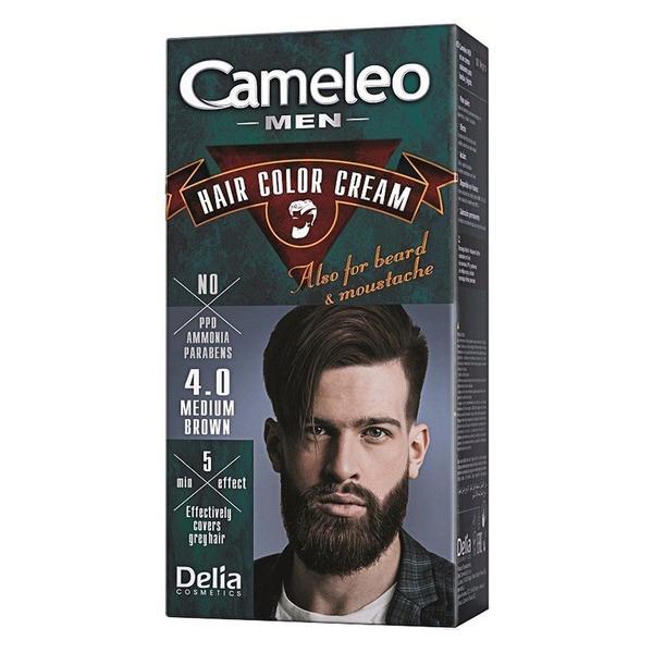 Vopsea de par pentru barbati Delia Cameleo 4.0 Medium Brown, 30 ml Vopsea de par pentru barbati Delia Cameleo 4.0 Medium Brown, 30 ml