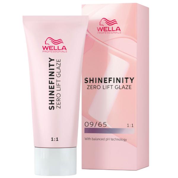 Vopsea translucida demipermanenta - Wella Professionals Shinefinity Zero Lift Glaze, nuanta 09/65 Pink Shimmer (blond foarte deschis violet mahon), 60 ml Vopsea translucida demipermanenta - Wella Professionals Shinefinity Zero Lift Glaze, nuanta 09/65 Pink Shimmer (blond foarte deschis violet mahon), 60 ml