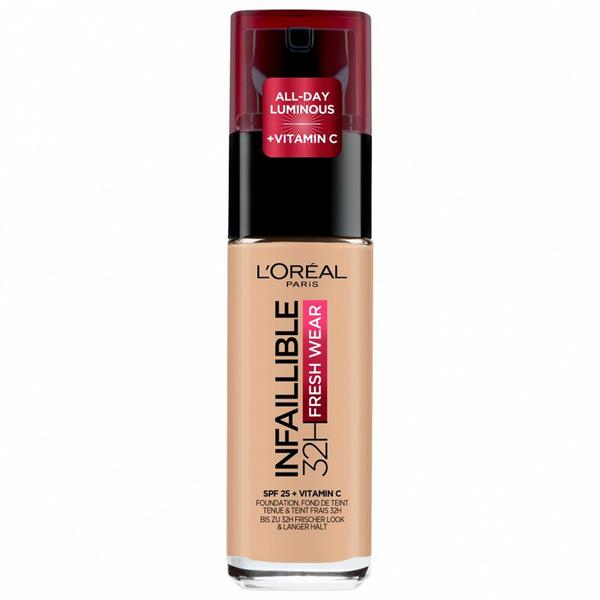 Fond de Ten Rezistent la Transfer - L'Oreal Paris Infaillible 32H Fresh Wear Foundation, nuanta 120 Golden Vanilla, 30 ml Fond de Ten Rezistent la Transfer - L'Oreal Paris Infaillible 32H Fresh Wear Foundation, nuanta 120 Golden Vanilla, 30 ml