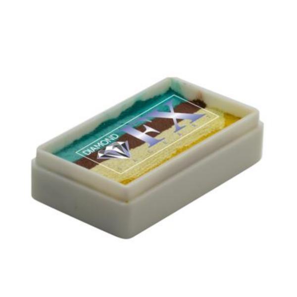 Vopsea pentru fata sau corp, Diamond FX Splitcake Aqua Mania, 28 g Vopsea pentru fata sau corp, Diamond FX Splitcake Aqua Mania, 28 g