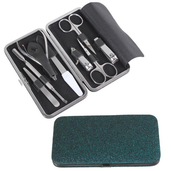 Set manichiura 8 produse, cutie albastru petrol, K05-BL, Koh-I-Noor Set manichiura 8 produse, cutie albastru petrol, K05-BL, Koh-I-Noor
