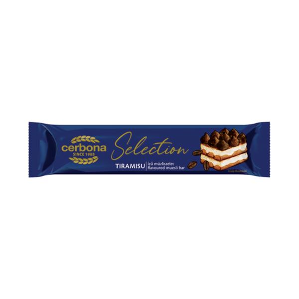 Baton Musli cu Aroma de Tiramisu - Cerbona Selection Tiramisu Flavoured Muesli Bar, 22 g Baton Musli cu Aroma de Tiramisu - Cerbona Selection Tiramisu Flavoured Muesli Bar, 22 g