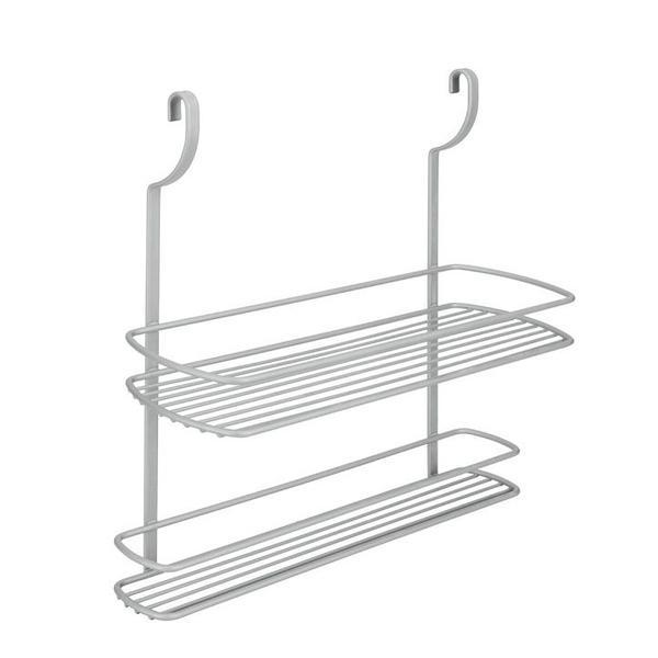 Etajera cu doua rafturi pentru recipiente City Frost, finisaj gri, 35 x 13 x 38 cm Etajera cu doua rafturi pentru recipiente City Frost, finisaj gri, 35 x 13 x 38 cm