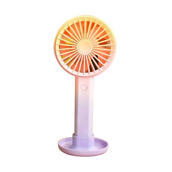 Ventilator de mana, stand pentru birou, 3 viteze, baterie reincarcabila, incarcare Usb, gradient Ventilator de mana, stand pentru birou, 3 viteze, baterie reincarcabila, incarcare Usb, gradient