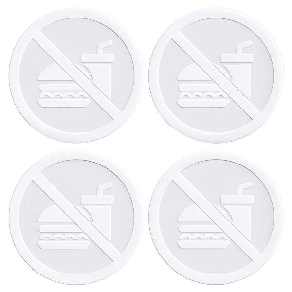 Set stickere, avertizare, Interzis alimente, autocolant, 4 buc, 8x8 cm Set stickere, avertizare, Interzis alimente, autocolant, 4 buc, 8x8 cm