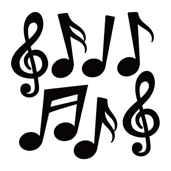 Set stickere decorative, Note muzicale, Negru, 40 buc, 8 note diferite Set stickere decorative, Note muzicale, Negru, 40 buc, 8 note diferite