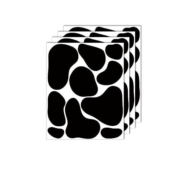 Set stickere decorative perete, pete moderne, 4 buc, negru, 28x35 cm Set stickere decorative perete, pete moderne, 4 buc, negru, 28x35 cm