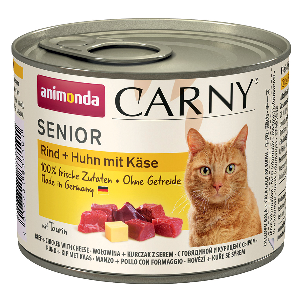 6x200g Senior Animonda Carny Hrană umedă pisici - Vită, pui & brânză 6x200g Senior Animonda Carny Hrană umedă pisici - Vită, pui & brânză