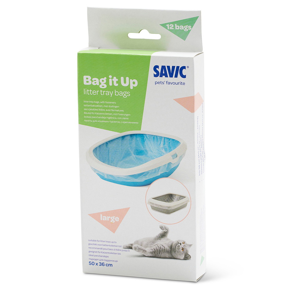 Savic Bag it Up pungi pentru litiera pisicilor - Large: 12 bucăți Savic Bag it Up pungi pentru litiera pisicilor - Large: 12 bucăți