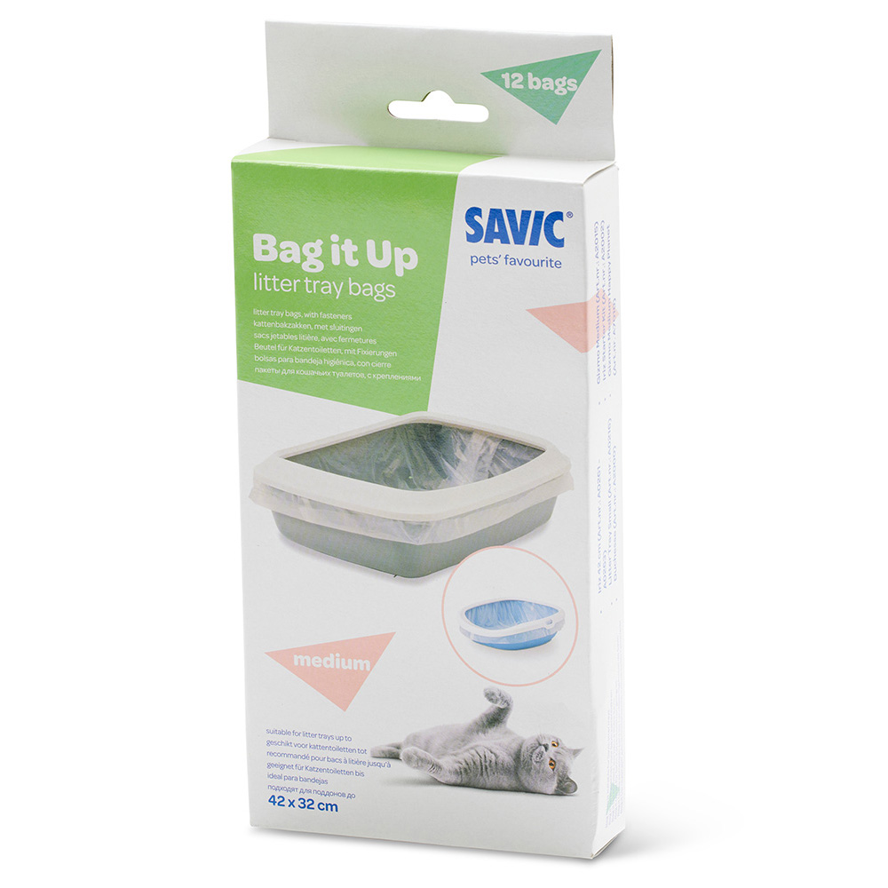 Savic Bag it Up pungi pentru litiera pisicilor - Medium: 12 bucăți Savic Bag it Up pungi pentru litiera pisicilor - Medium: 12 bucăți