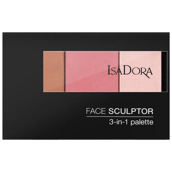 Paleta pentru Contur Isadora - Face Sculptor 3 in 1, Nuanta 62 Cool Pink, 12 g Paleta pentru Contur Isadora - Face Sculptor 3 in 1, Nuanta 62 Cool Pink, 12 g
