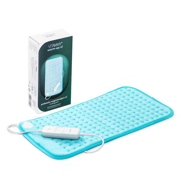 Perna cu incalzire electrica Vitammy Warm-up XL, 30 x 60 cm, 3 trepte de incalzire, termostat, material placut, lavabil, Turcoaz Perna cu incalzire electrica Vitammy Warm-up XL, 30 x 60 cm, 3 trepte de incalzire, termostat, material placut, lavabil, Turcoaz