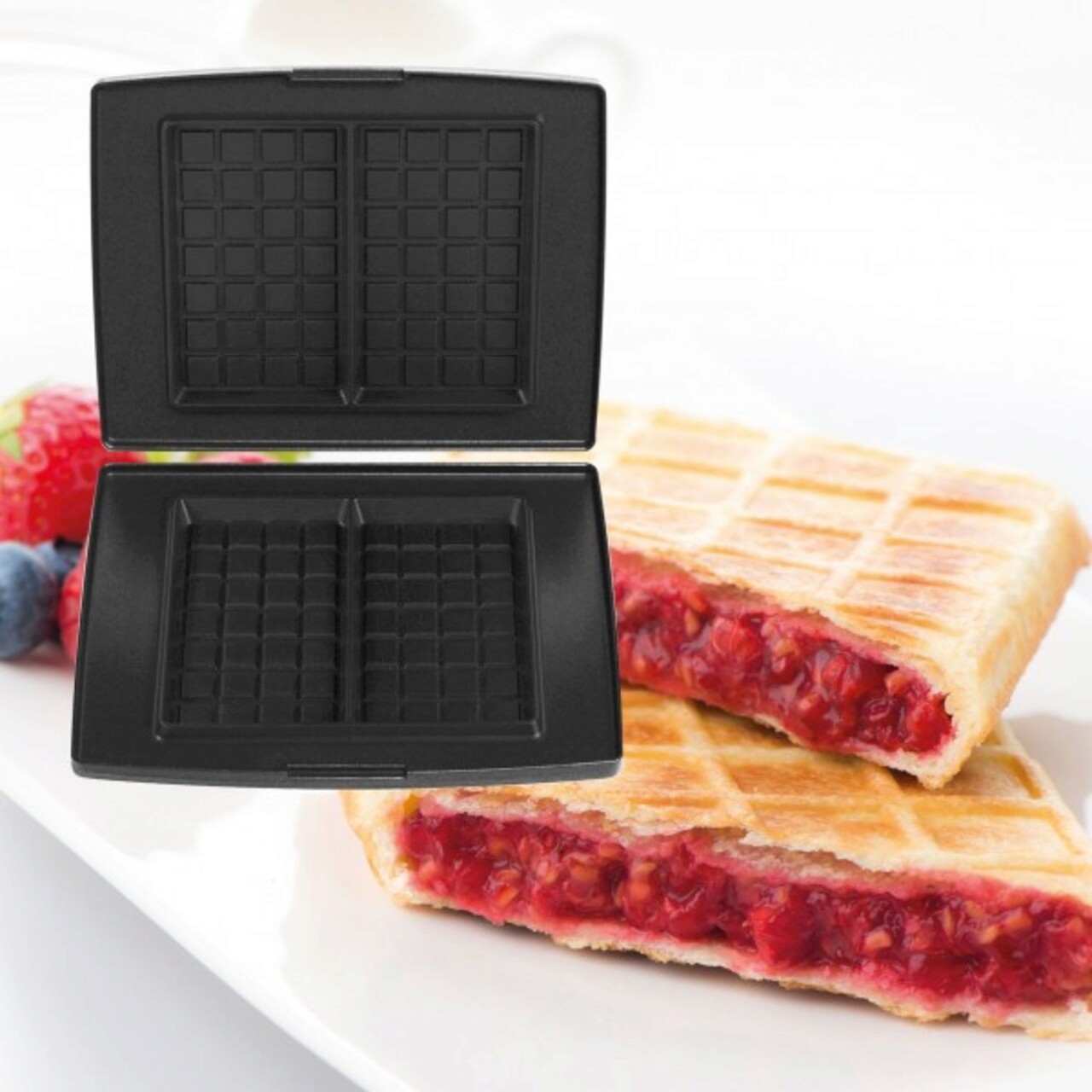 Placi pentru vafe umplute dulci si sarate, compatibile cu aparatele FRITEL Placi pentru vafe umplute dulci si sarate, compatibile cu aparatele FRITEL