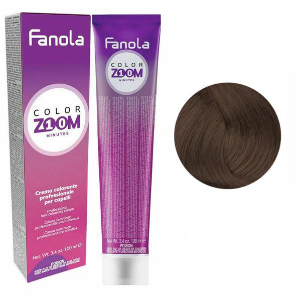 Vopsea Crema Permanenta - Fanola Color Zoom 10 Minutes, nuanta 7.7 Brown Blonde, 100 ml Vopsea Crema Permanenta - Fanola Color Zoom 10 Minutes, nuanta 7.7 Brown Blonde, 100 ml