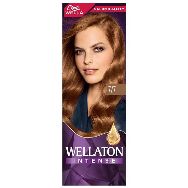 Vopsea Permanenta cu Ulei de Argan - Wella Wellaton Intense, nuanta 7/7 Blond Mediu Castaniu, 110 ml Vopsea Permanenta cu Ulei de Argan - Wella Wellaton Intense, nuanta 7/7 Blond Mediu Castaniu, 110 ml