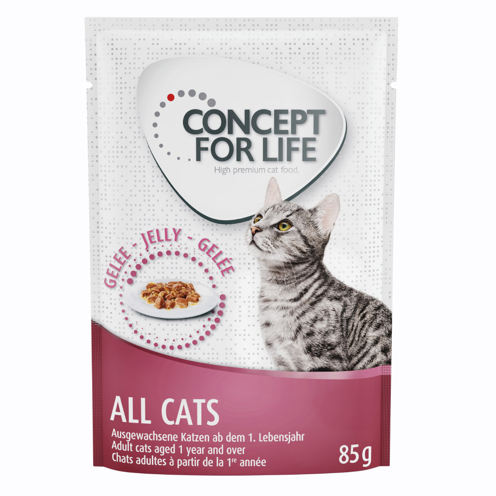12x85g All Cats în gelatină Concept for Life Hrană umedă pisici 12x85g All Cats în gelatină Concept for Life Hrană umedă pisici