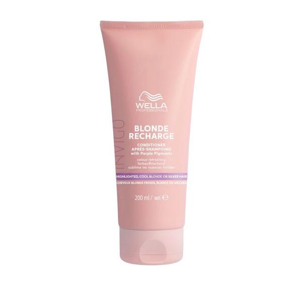 Balsam cu Pigment Violet pentru Neutralizarea Tonurilor de Galben - Wella Professionals Invigo Blonde Recharge, varianta 2023, 200 ml Balsam cu Pigment Violet pentru Neutralizarea Tonurilor de Galben - Wella Professionals Invigo Blonde Recharge, varianta 2023, 200 ml