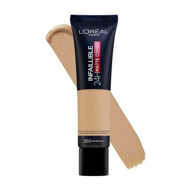 Fond de Ten Matifiant - L'Oreal Paris Infaillible 24H Matte Cover, nuanta 200 Golden Sand, 30 ml Fond de Ten Matifiant - L'Oreal Paris Infaillible 24H Matte Cover, nuanta 200 Golden Sand, 30 ml