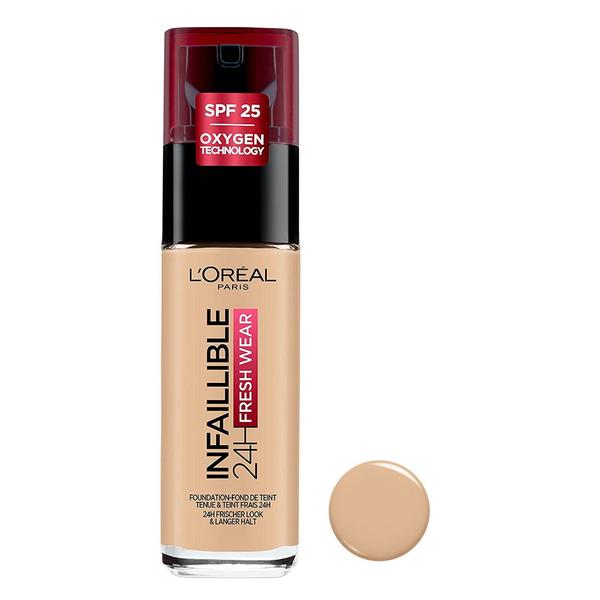Fond de Ten Rezistent la Transfer - L'Oreal Paris Infaillible 24H Fresh Wear, nuanta 100 Linen, 30 ml Fond de Ten Rezistent la Transfer - L'Oreal Paris Infaillible 24H Fresh Wear, nuanta 100 Linen, 30 ml