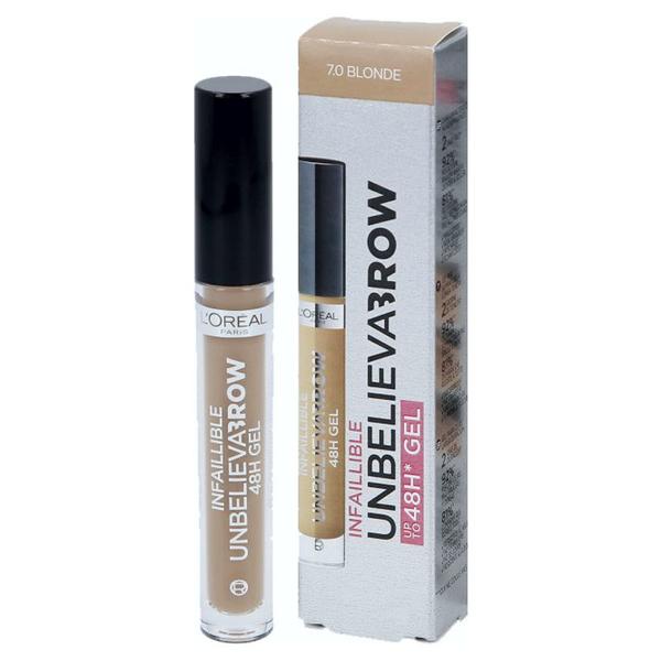 Gel pentru Sprancene - L'Oreal Paris Unbelieva Brow, nuanta 7.0 Blonde, 3,4 ml Gel pentru Sprancene - L'Oreal Paris Unbelieva Brow, nuanta 7.0 Blonde, 3,4 ml