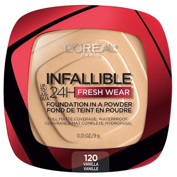 Pudra Compacta - L'Oreal Paris Infaillible 24H Fresh Wear Foundation In A Powder, nuanta 120 Vanilla, 9 g Pudra Compacta - L'Oreal Paris Infaillible 24H Fresh Wear Foundation In A Powder, nuanta 120 Vanilla, 9 g