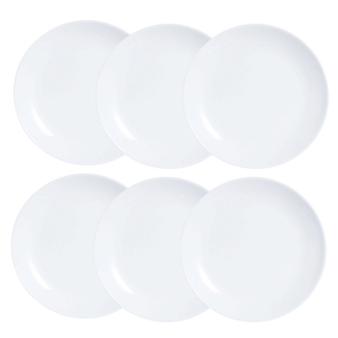 Set 6 farfurii pentru desert, Luminarc, Diwali, Ø 19 cm, sticla, alb Set 6 farfurii pentru desert, Luminarc, Diwali, Ø 19 cm, sticla, alb