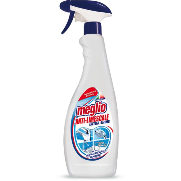 Spray Detergent Anticalcar - Meglio Anti-limescale Extra Shine, 750 ml Spray Detergent Anticalcar - Meglio Anti-limescale Extra Shine, 750 ml