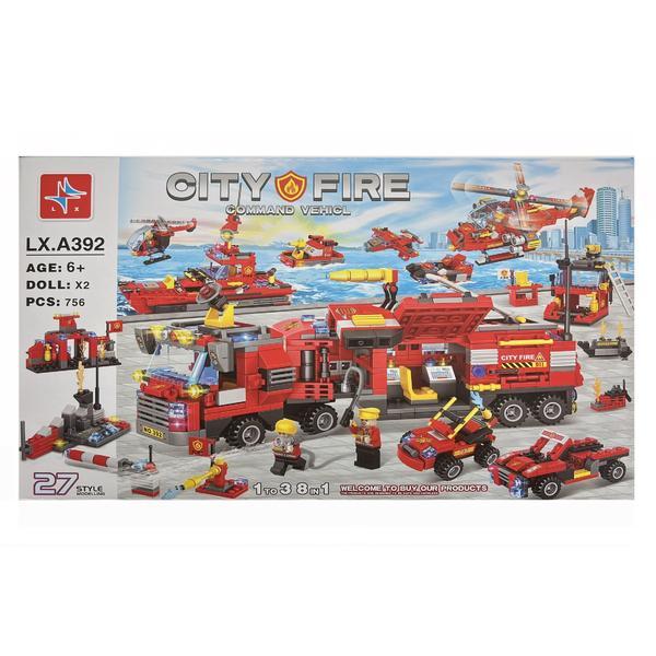 Set de constructie LX City Fire, Brigada Pompierilor, 8 in 1, 756 piese Set de constructie LX City Fire, Brigada Pompierilor, 8 in 1, 756 piese