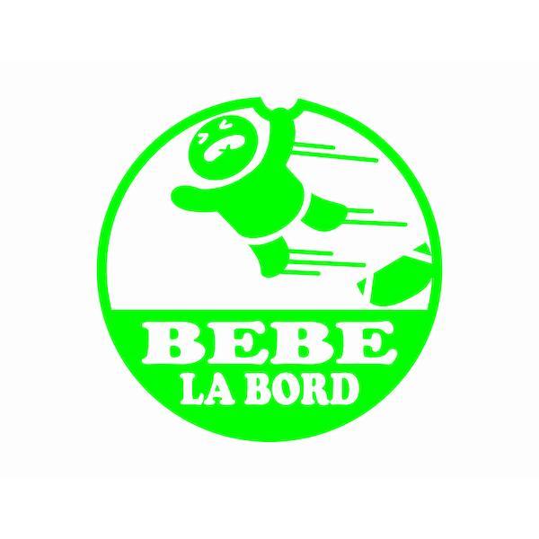 Sticker autocolant - Bebe la bord viteza - 10 x 10 cm - Verde deschis Sticker autocolant - Bebe la bord viteza - 10 x 10 cm - Verde deschis