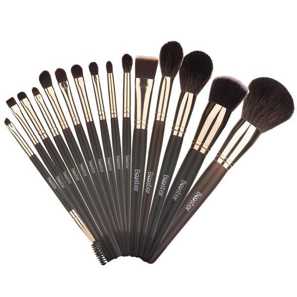 Set 15 pensule de machiaj Booster, pentru fata si ochi, din par 100%, natural Set 15 pensule de machiaj Booster, pentru fata si ochi, din par 100%, natural