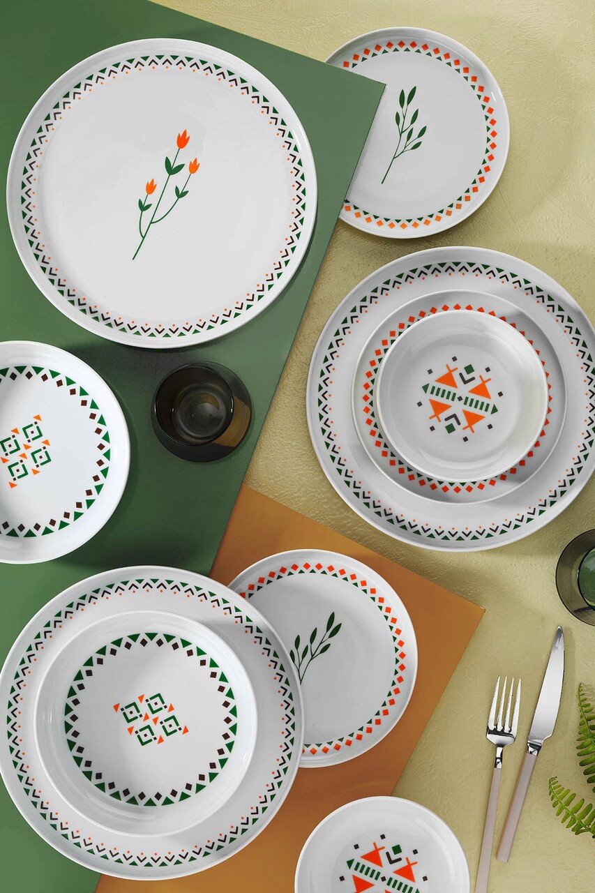 Serviciu de masa 24 piese MOD24Y260012176, Kutahya Porselen, portelan, multicolor Serviciu de masa 24 piese MOD24Y260012176, Kutahya Porselen, portelan, multicolor