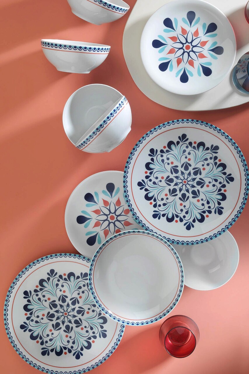Serviciu de masa 24 piese ZG24Y260012190, Kutahya Porselen, portelan, multicolor Serviciu de masa 24 piese ZG24Y260012190, Kutahya Porselen, portelan, multicolor