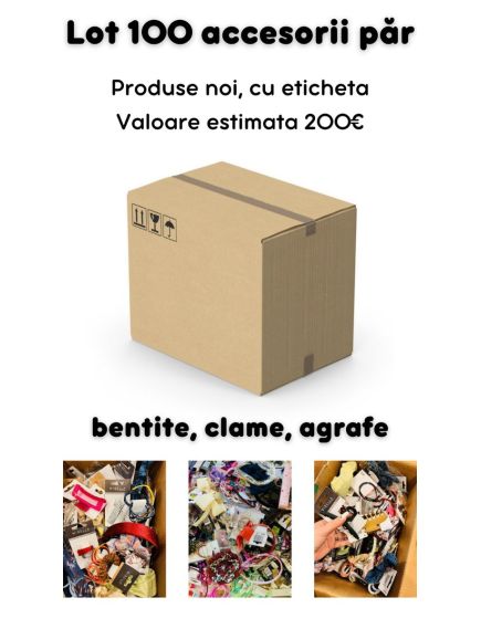 Lot accesorii pentru par, 100 produse, (bentite, elastice, clame, agrafe), bax engros Lot accesorii pentru par, 100 produse, (bentite, elastice, clame, agrafe), bax engros