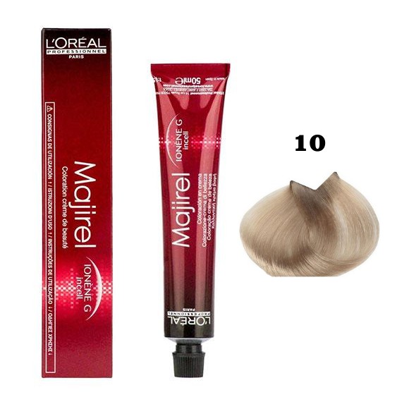 Vopsea Permanenta - L'Oreal Professionnel Majirel Ionene G Incell nr. 10 blond foarte foarte deschis Vopsea Permanenta - L'Oreal Professionnel Majirel Ionene G Incell nr. 10 blond foarte foarte deschis