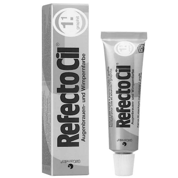 Vopsea pentru Gene si Sprancene RefectoCil, nuanta 1.1 Grafit, 15 ml Vopsea pentru Gene si Sprancene RefectoCil, nuanta 1.1 Grafit, 15 ml