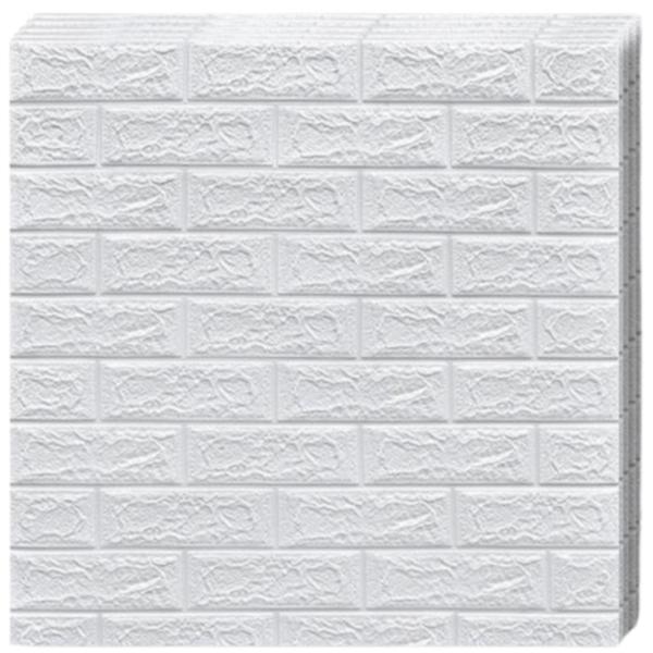 Set 50x Tapet Caramida 3D Teno®, suprafata acoperire 26.5 mp, autoadeziv, waterproof, usor de montat, design modern, 70x77 cm, alb Set 50x Tapet Caramida 3D Teno®, suprafata acoperire 26.5 mp, autoadeziv, waterproof, usor de montat, design modern, 70x77 cm, alb