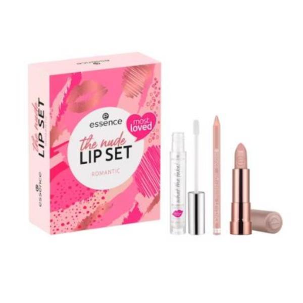 Set 3 bucati Essence The Nude Lip Romantic, Ruj, Creion de Buze, Luciu de Buze, 7.7ml Set 3 bucati Essence The Nude Lip Romantic, Ruj, Creion de Buze, Luciu de Buze, 7.7ml