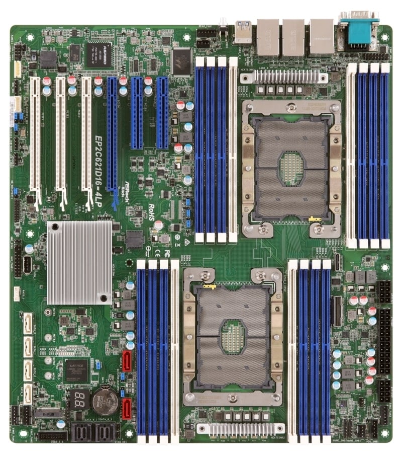 ASRock Asrock Motherboard Intel Xeon Dual Socket P C621 DDR4 PCIE SATA3 EEB Retail Intel® C621 P Socket (EP2C621D16-4LP)